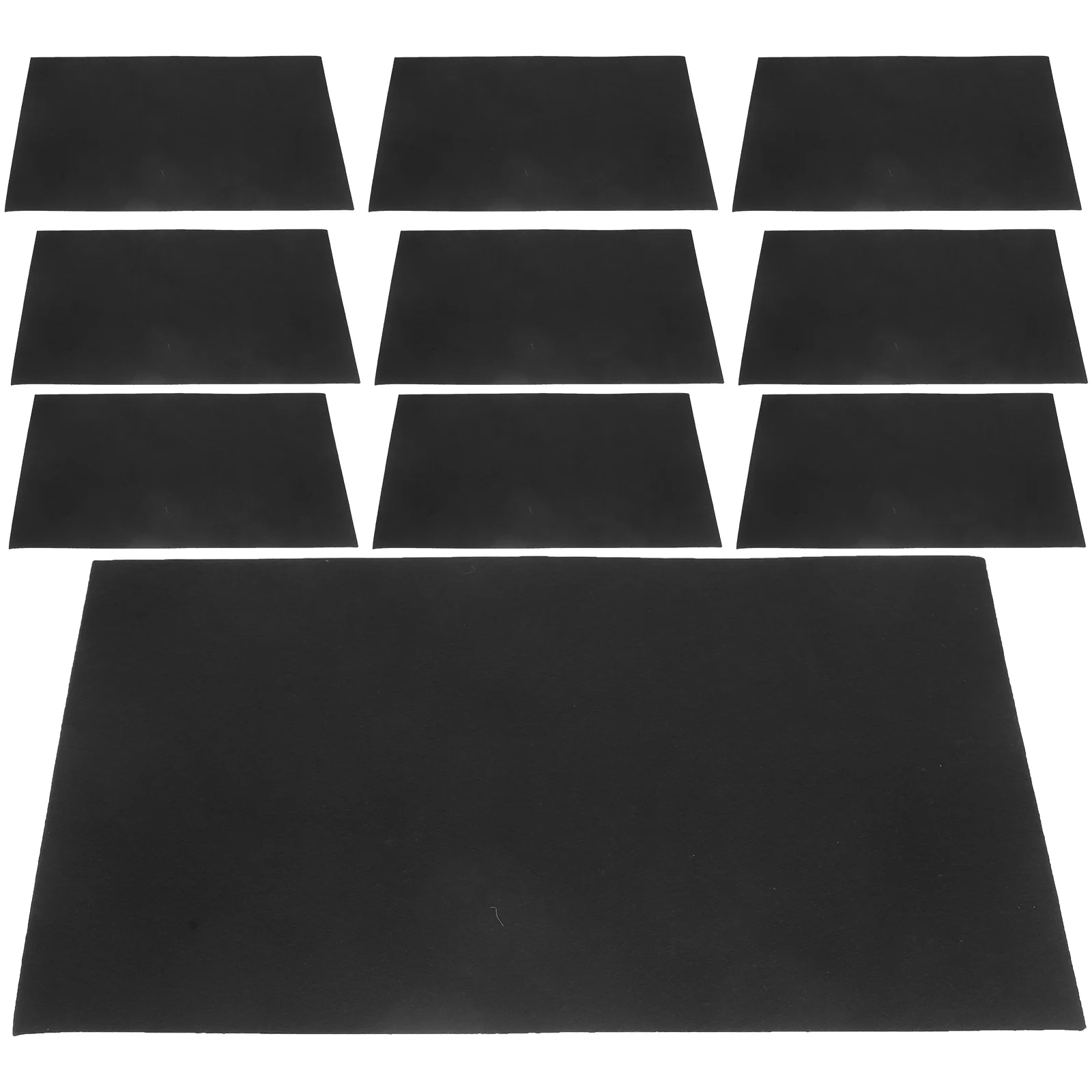 10 Sheets Blank Kraft Paper Self-adhesive Felt Sheets Multi-purpose for and Craft Making (Black)