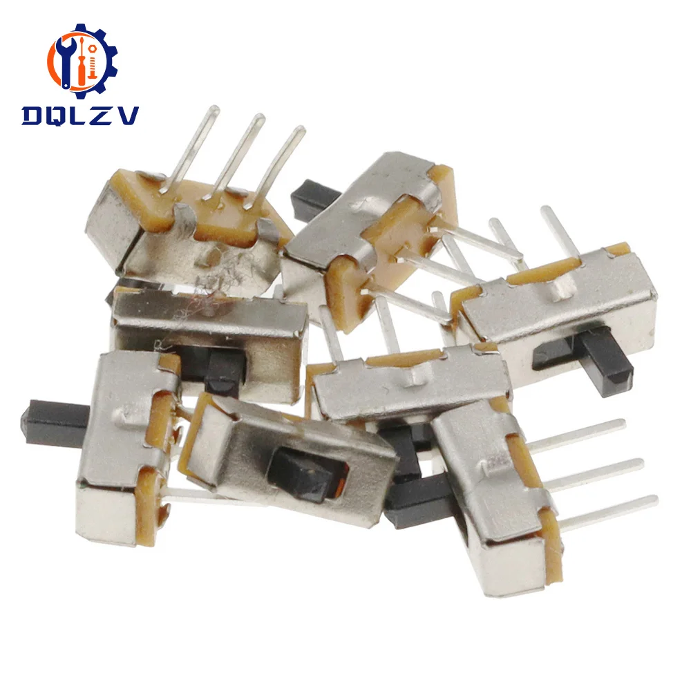 SS12D00 Interruptor on-off mini Slide Switch 3pin 1P2T 2 Position High Quality Toggle Switch Handle length:4MM