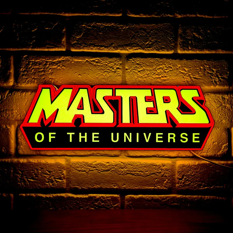 Masters of The Universe Logo Custom Lightbox LED Sign for Garage Business Decor Kid Nightlight 3D Print Gift Desktop Light