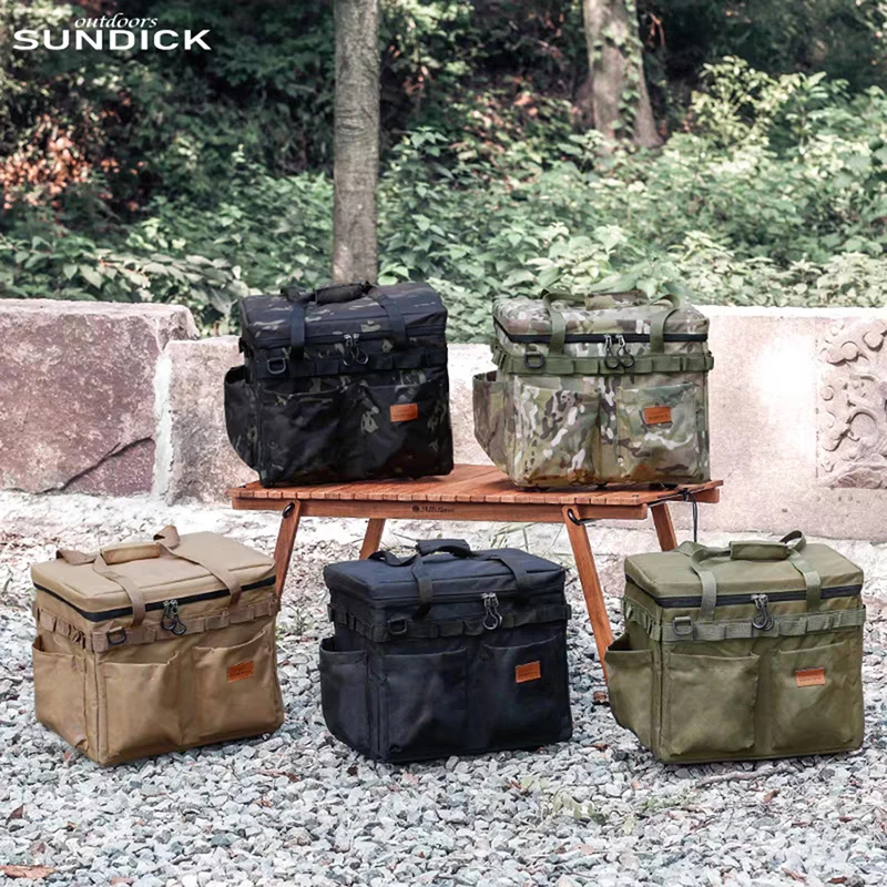 屋外用カバー付き収納バッグ、ポータブルキャンプおよびピクニックツール収納バッグ、ガーデンツールバッグ、厚みのある素材