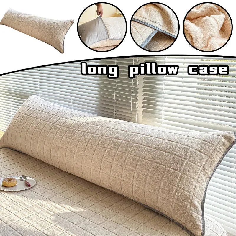 Couple Bedroom Knitted Cotton Body Pillowcase Large Size Long Cushion Protect PillowCase Towel 150CM Hugging Pillow Cover