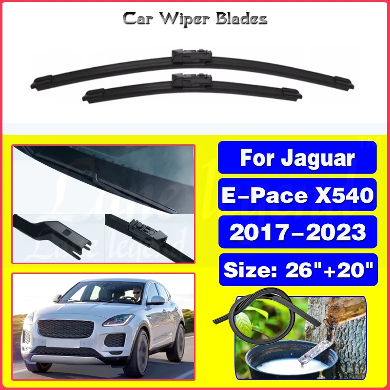 2PCS For Jaguar E-Pace X540 2017 - 2023 Front Wiper Blades Windshield Windscreen Window Cutter Accessories 2020 2021 2022 26