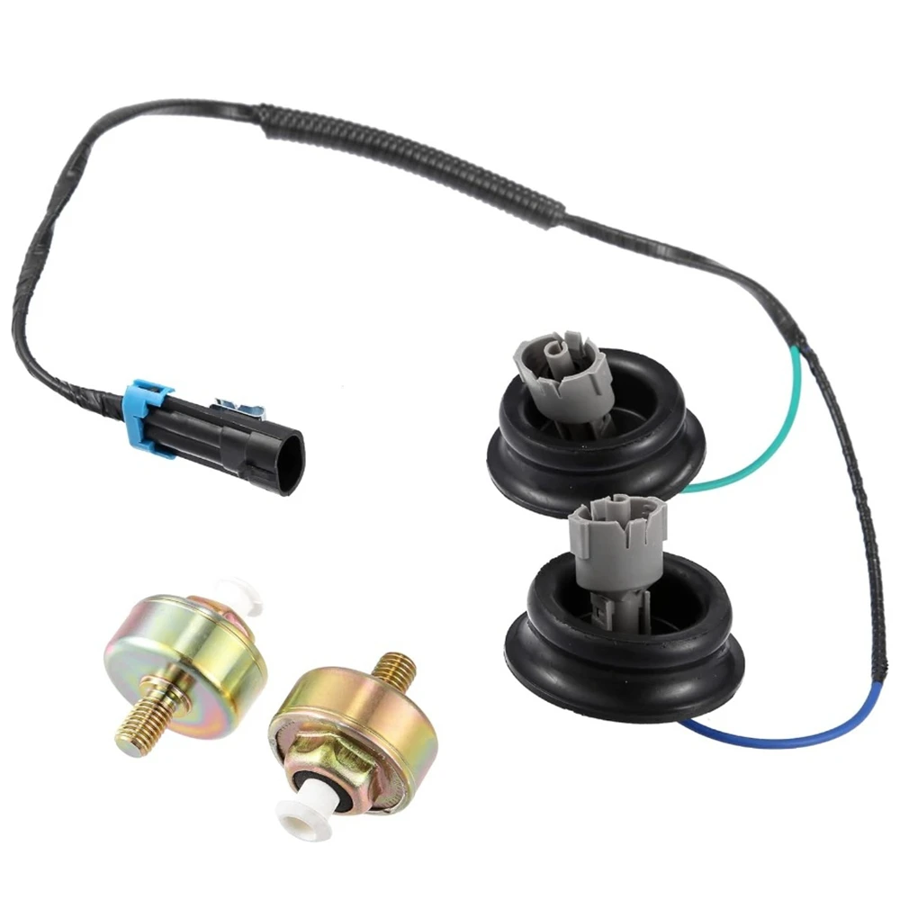 

2PCS Knock Sensors with Wiring Harness For Chevy Suburban Silverado Avalanche Tahoe GMC Sierra Hummer 12601822 12589867