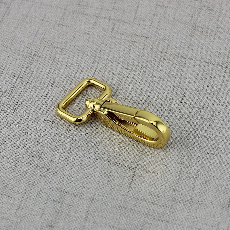 16mm 19mm High quality Deep gold webbing trigger snap hooks hard carabines swivel clasp lobster claws Bag Parts Accessories