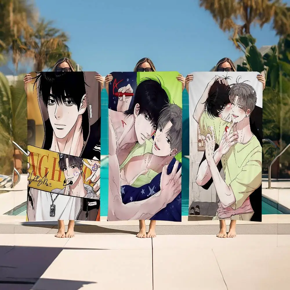Unsleep bl Anime Anime Beach Swimming Towel Soft Absorbent Washcloth Children's Gifts for Kids Travel Camping Gym