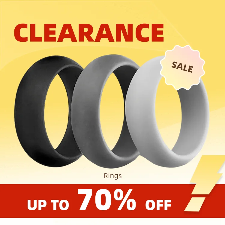 Clearance_Geedyn 8mm 6-12 Size 3 Colour Set Silicone Ring Man_Continuous updates