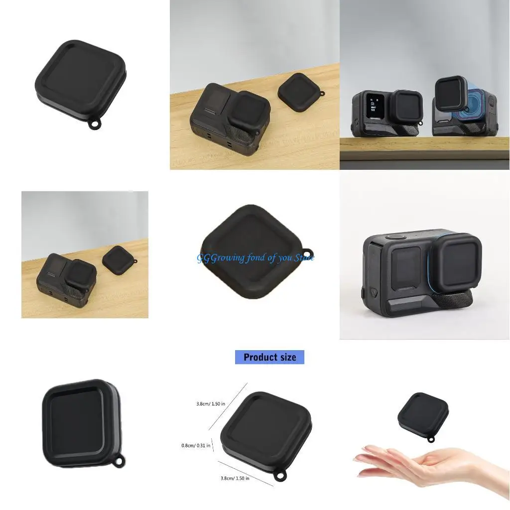 

H9EB Lens Protector‌ Black Silicone Lens Guard Enhances Protections For For 360 Camera 1 2 Cameras Lens Guard