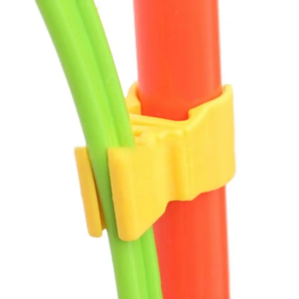 6 قطعة مشبك بلاستيكي لتدريب كرة القدم مشبك عمود العلم أصفر 360 درجة دوارة لتدريب كرة القدم مشبك عقبة متين