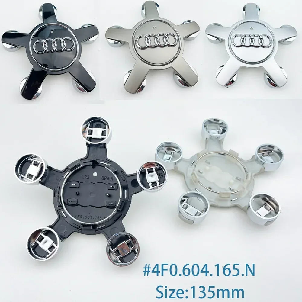 

4 шт., 135 мм, колпаки для автомобильных ступиц 4F0601165 для Audi A4 A5 A6 A7 Q3 Q5 A3 S5, аксессуары, автомобильные колпаки для ступиц, колпаки на обод