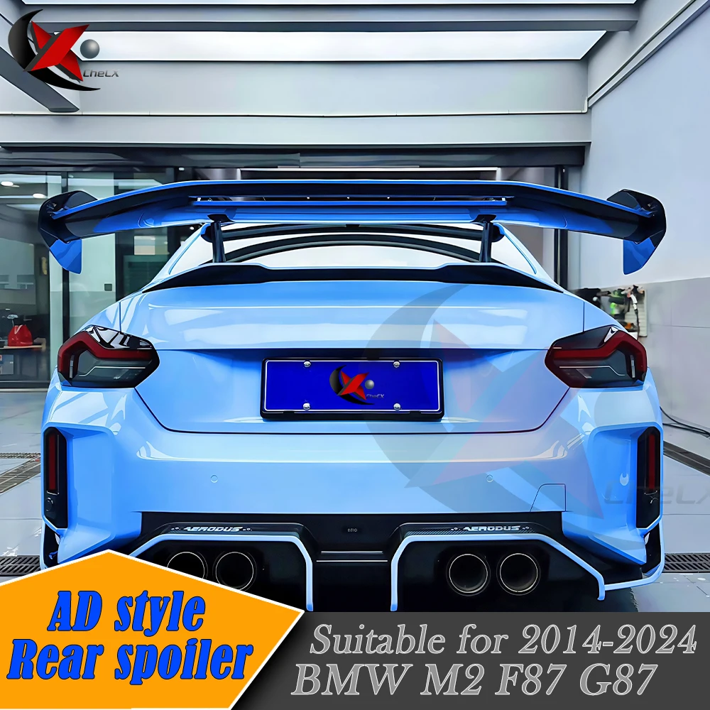 Universal For BMW Sedan Series Real Carbon Fibe Rear Trunk Lid Boot GT Style Spoiler Wings F87 G87 M2 Car Accessories