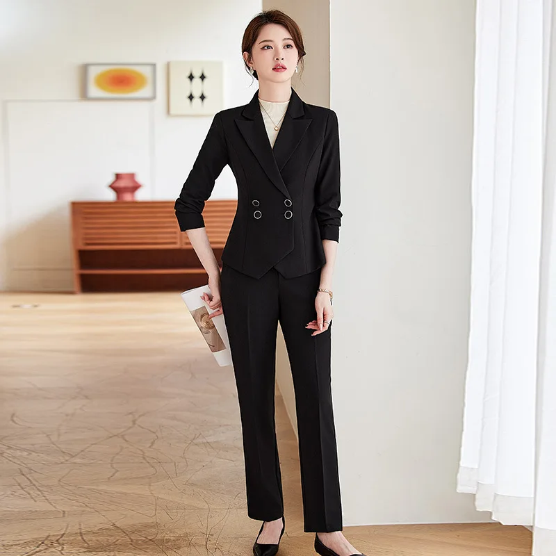 Professional Suit Set for Women, Spring and Autumn, Elegant High-end Jewelry Store, Hotel Reception, Beauty Salon Workwear, Unif