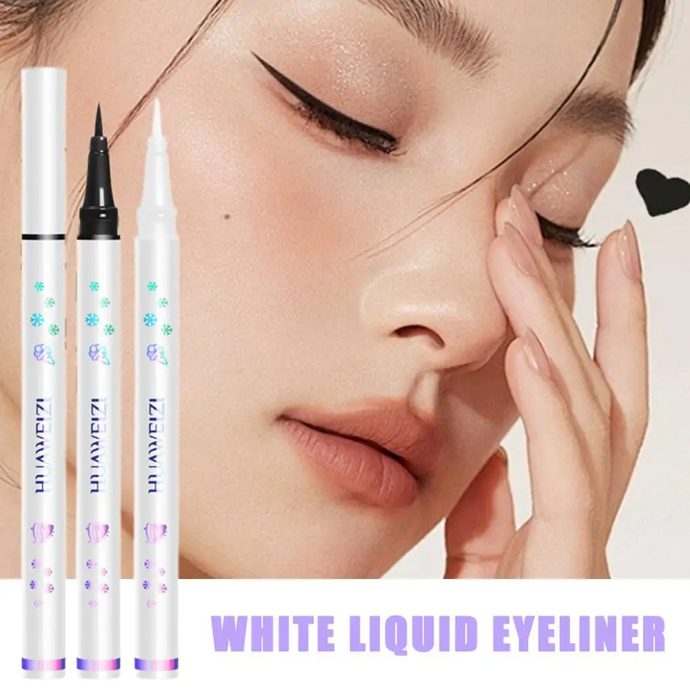 Schwarz Weiß Eyeliner Flüssigkeit Stift Liegen Seidenraupe Bleistift Lidschatten Von Ultra-dünne Wasserdichte Pigment Glatte Stift Augen Erhellen C N7w6