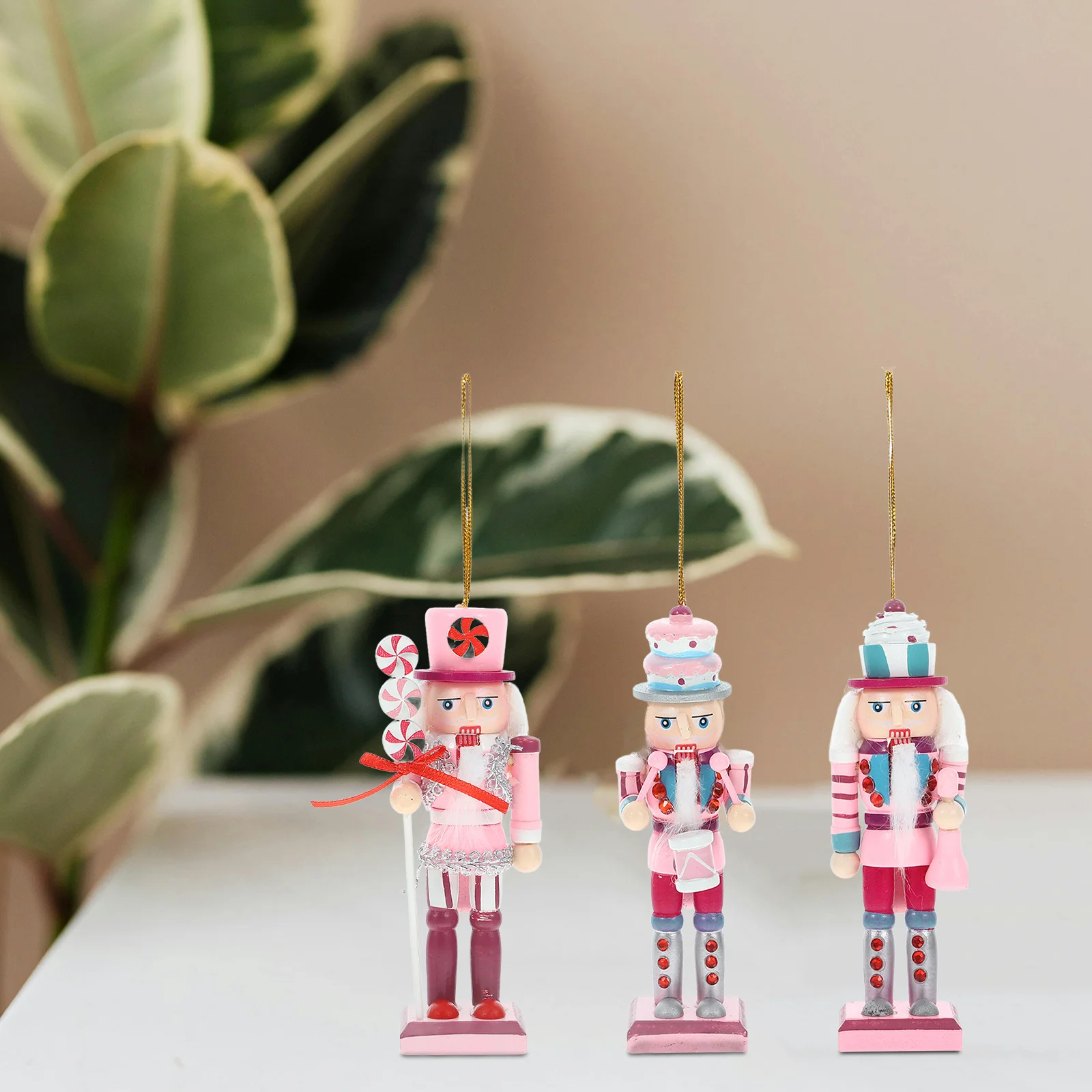

3Pcs Nutcracker Decor Creative Wood Nutcracker Figures Christmas Holiday Desktop Ornament Xmas Party Decoration