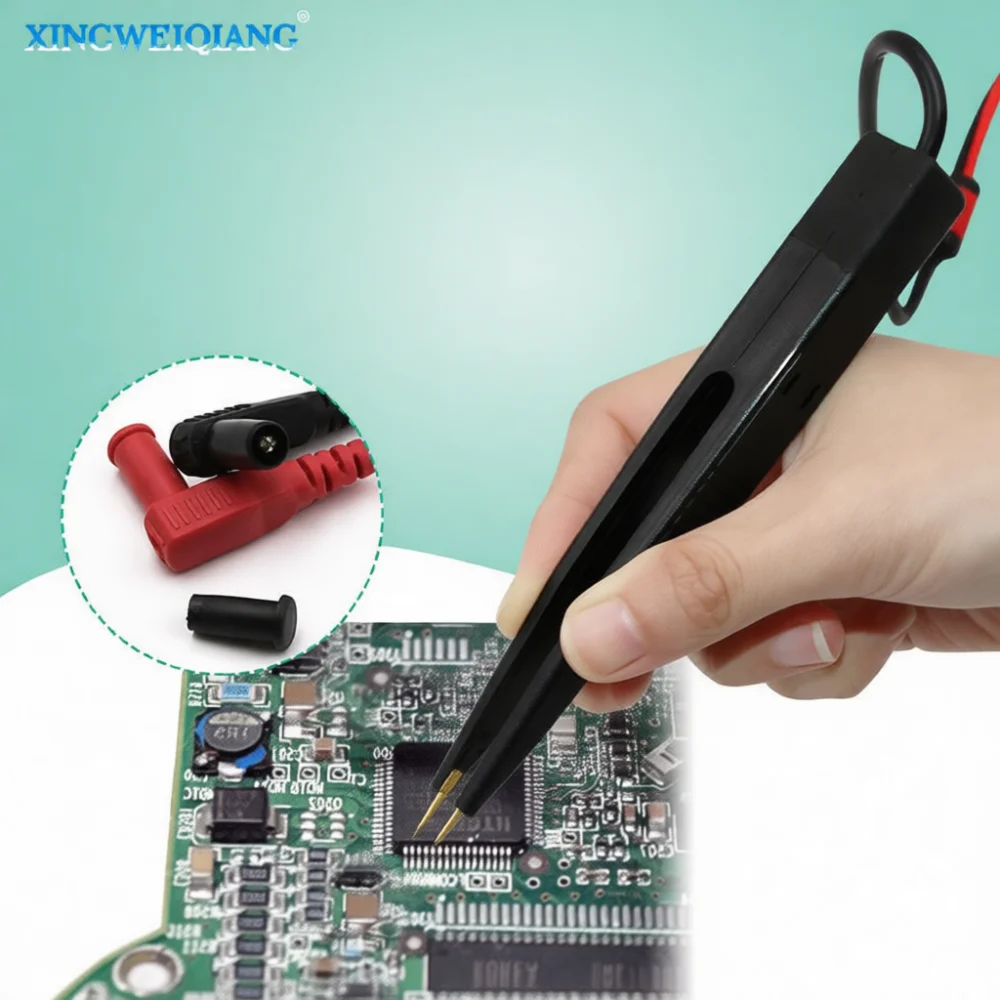 SMD Chip Component Test Probe For XingWeiqiang Capacitor Inductor Meter Lead Tweezers Professional Repairing Tool