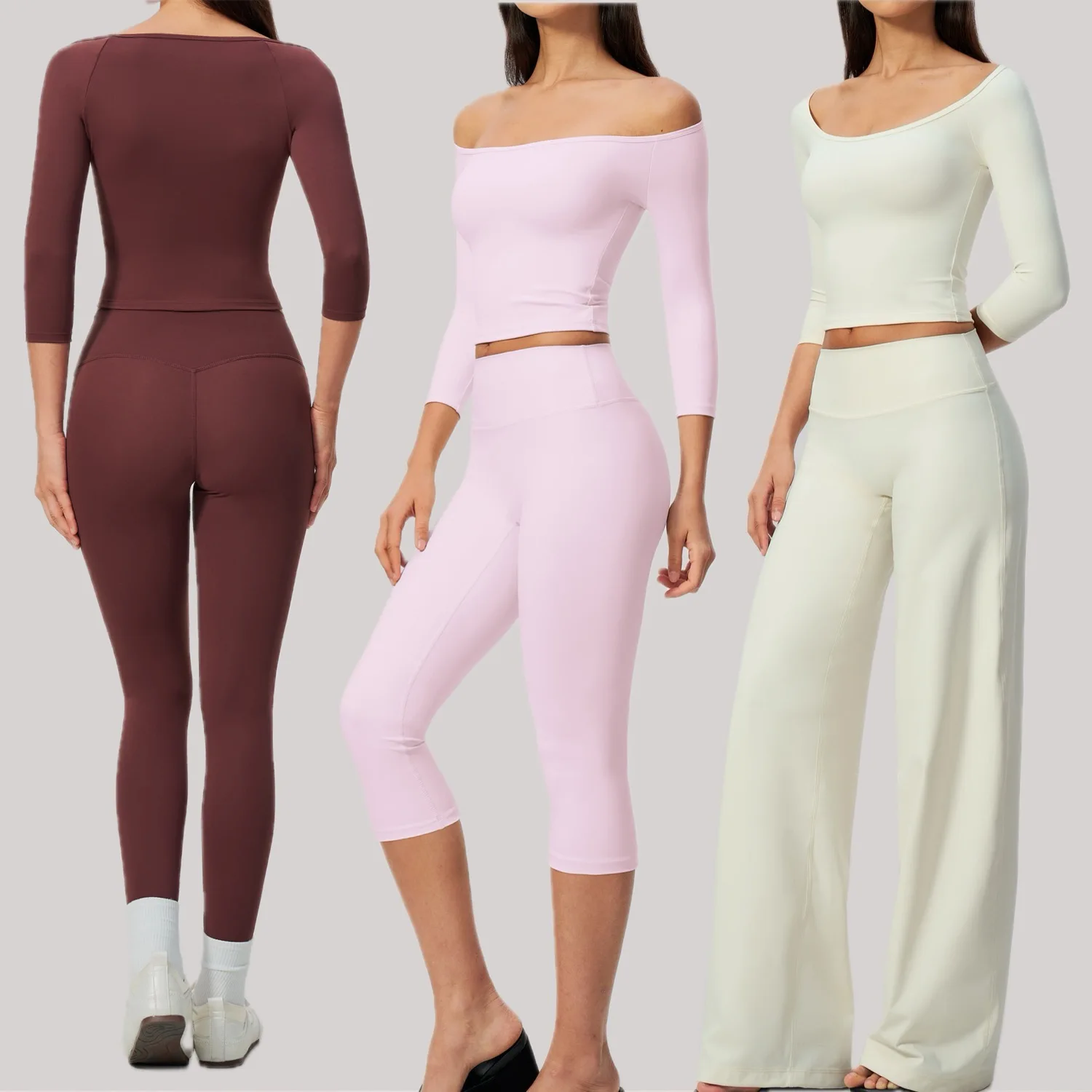 2PCS Women Tracksuit Yoga Set Sports Fitness Set Women Quick-Dry Gym Set Women Running Workout Long Sleeve Sport Shirt Yoga Suit