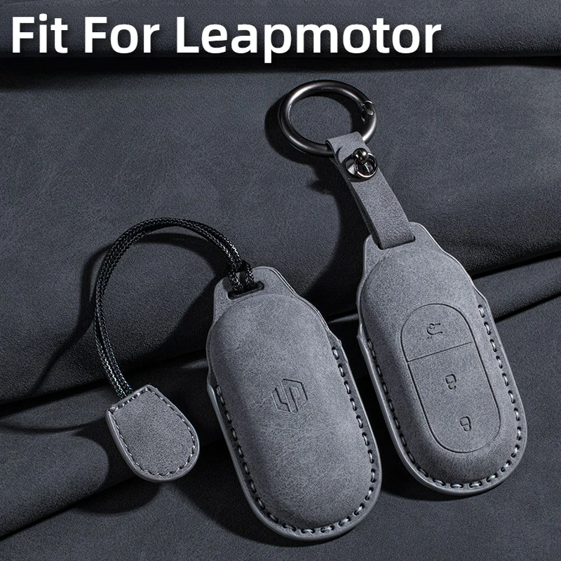 

Fit For Leapmotor B10 T03 C11 C10 C16 C01 Car Key Card Holder Smart Card Case Suede Protective Shell