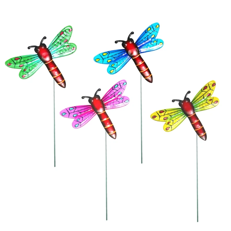 

Metal Dragonfly Stake Ornament for Outdoor Garden Stake Decor Patio Backyard Exquisite Decoration Landscape Anti Fading