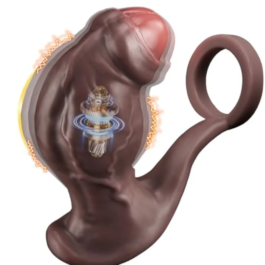 Large Anal Plug Vibrator Dildo Sex Toy for Men, XXL Vibrating Anal Dildo Prostate Massager for Anal Stretcher with Silicone Coc