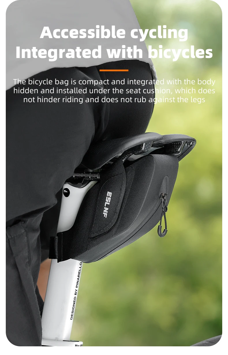 Wasserdichte Fahrradsattel-Hecktasche mit großem Fassungsvermögen – tragbare MTB-Rennrad-Fahrradtasche, robuste Aufbewahrungstasche für Fahrradausrüstung im Freien – Detail 7