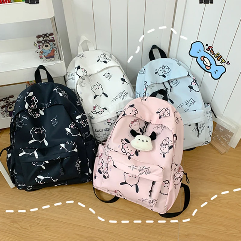 Hello Kitty Cosmetic Bag Girl Backpack Anime Cartoon Kt Travel Storage Bag Ins Style Student High Capacity Water Proof Gift