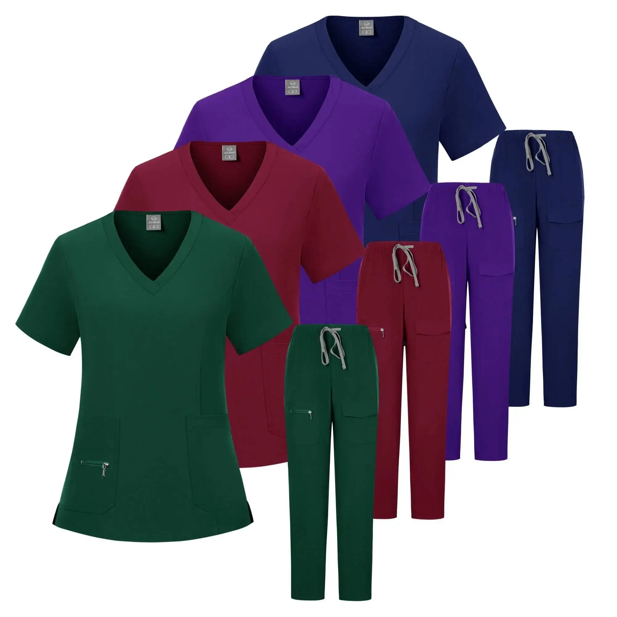 Krankenhaus Chirurgische Medizinische Uniformen Ärzte Krankenschwestern Zubehör Frauen Scrubs Sets Zahnklinik Schönheitssalon Spa Arbeitskleidung Kleidung