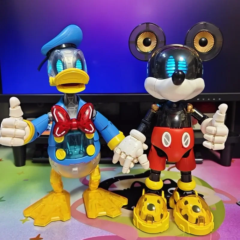 

Original Disney Sluban Pleyerid Mickey Donald Duck Anime Figure Model Statue Assembly Desktop Ornament Figure Gifts Children's