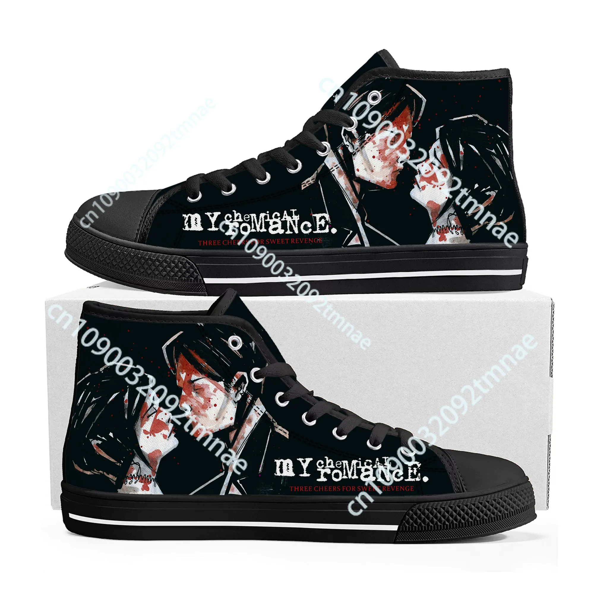 My Chemical Romance Rock Band High Top High Quality Sneakers Mens Womens Teenager Canvas Sneaker Casual Couple Shoes Custom Shoe