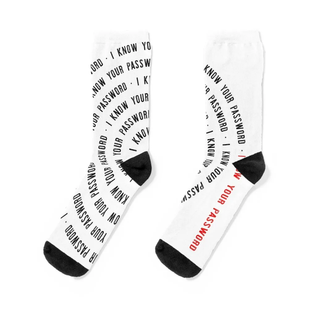 I Know Your Password Socks floor valentine gift ideas new year new in's Designer Man Socks Women's