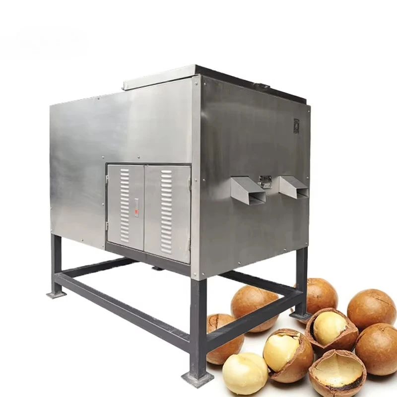 Customized Full Automatic Nut Processing Machine Nut Shell Removing Cracker Machine Macadamia Nut Breaker for Sale
