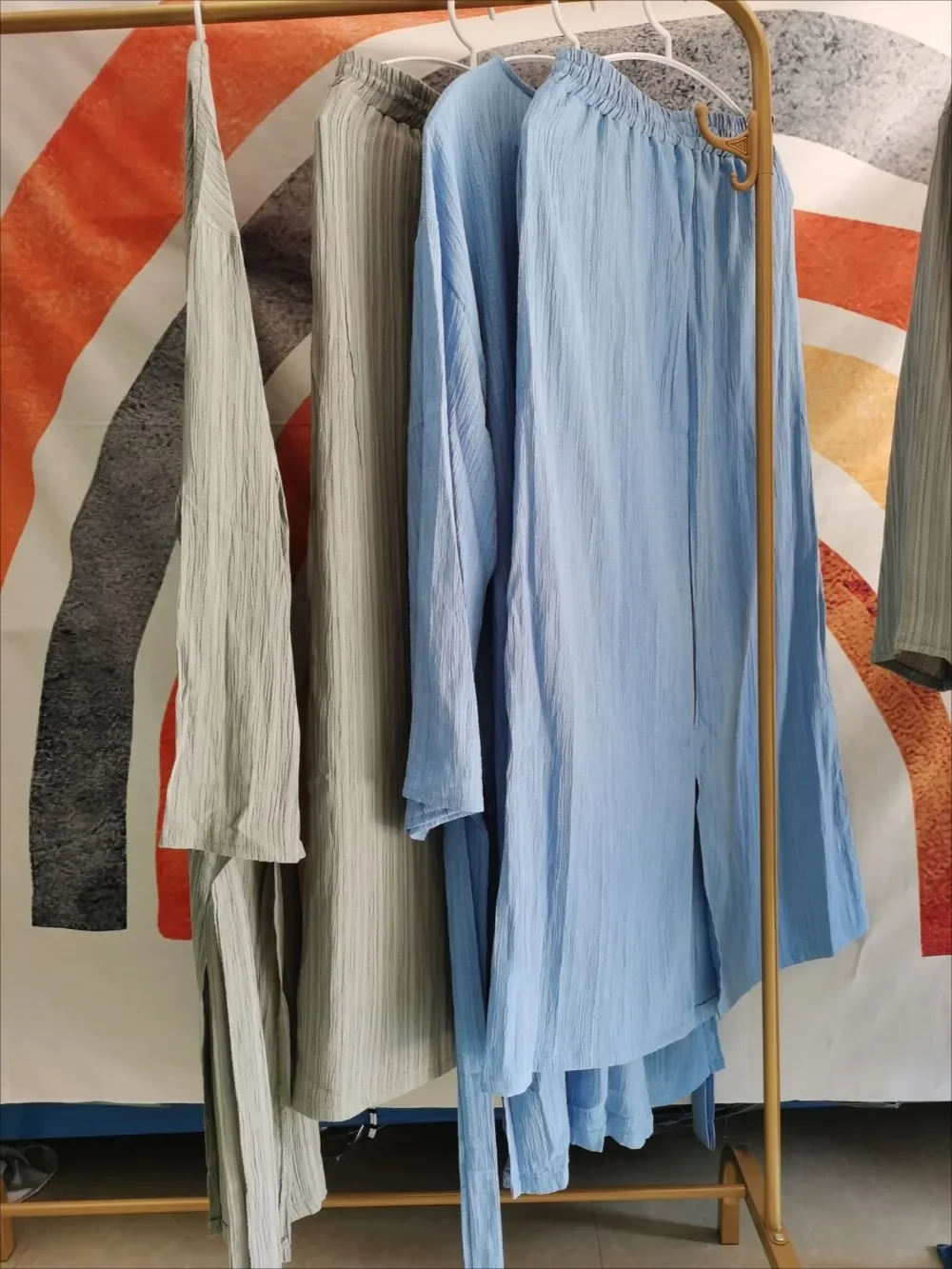 أطقم عيد نسائية إسلامية قطعتين المغرب رمضان Musulman فرقة قفطان سبليت هيم مطوي قميص طويل مع التنانير الصلبة 2026 #6