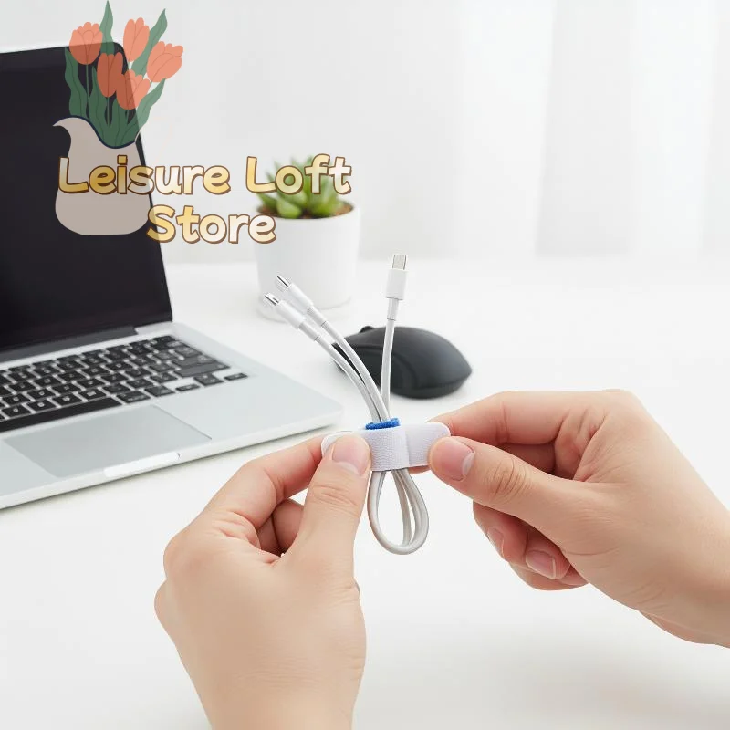 30/50/100pcs Reusable Cable Clips Hook And Loop Straps for Neat Electronics Setup