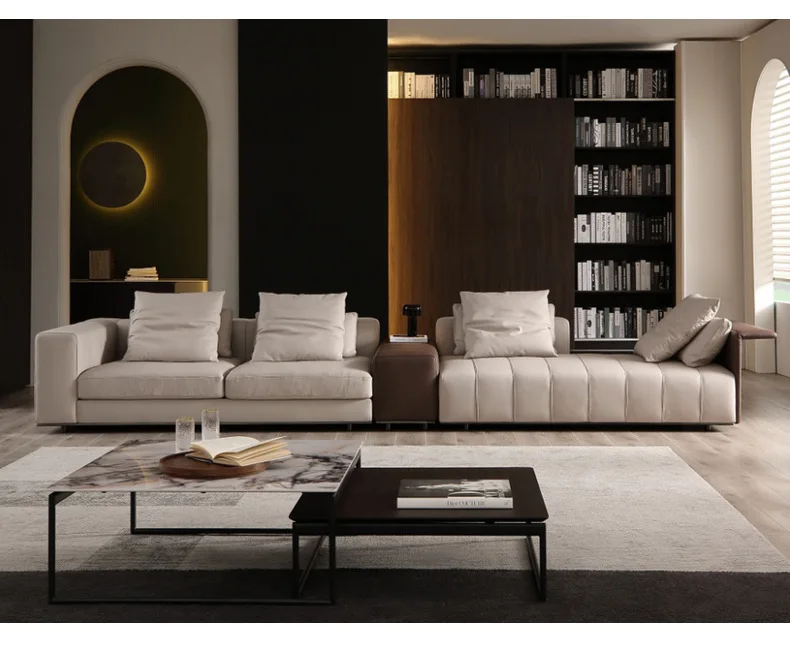 

SF04 Modern Italian Style High Quality Living Room Couch Leather Corner Sofa
