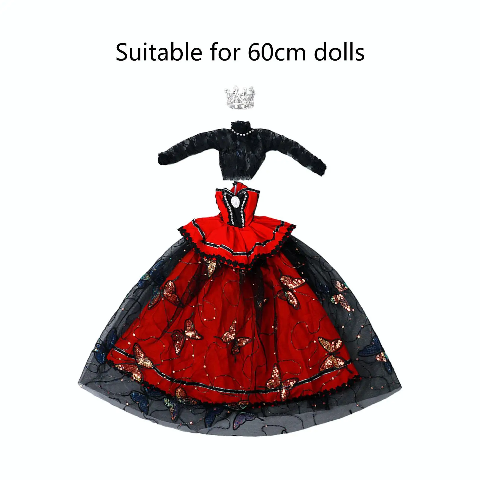 Vestido para muñeca BJD 1/3, muñeca femenina de 24 pulgadas, vestido estilo palaciego, vestido de fiesta, muñeca