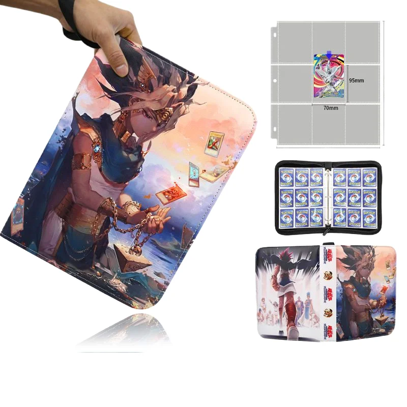 

Yu-Gi-Oh карточная книга, переплет на молнии, водостойкий держатель для визитных карточек, альбом, игровая периферия, игрушки, модные роскошные подарки с героями мультфильмов