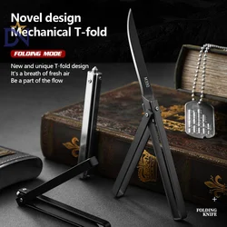 Outdoor High Hardness Portable Small Knife Mechanical Folding Knife Household Fruit Knife Creative Rotating Knife