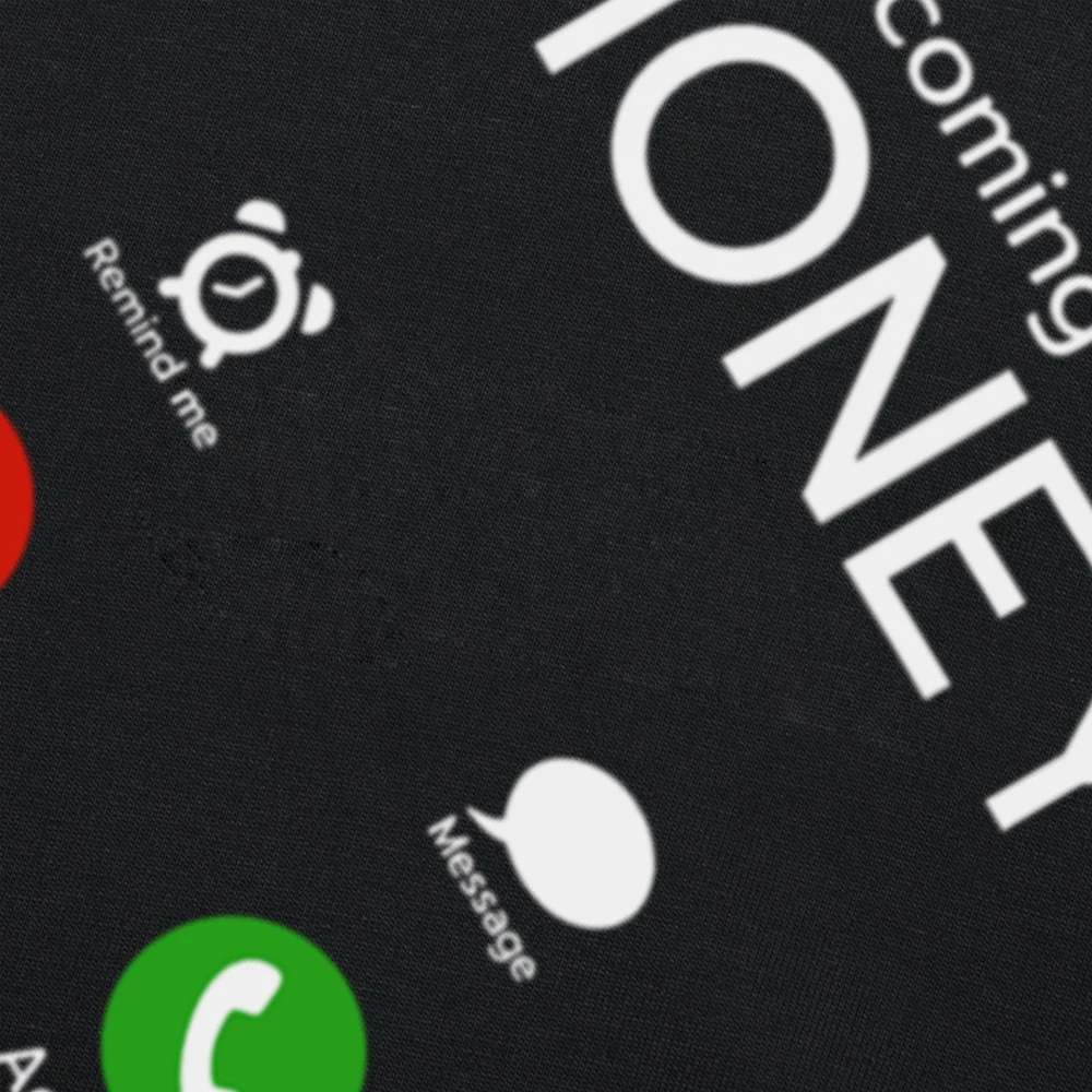 Lustiges „Money Is Calling“-T-Shirt mit Telefon-Design, grafisches T-Shirt für Herren und Damen, modisches, lässiges T-Shirt aus 100 % Baumwolle, lockeres, übergroßes T-Shirt – Detail 4