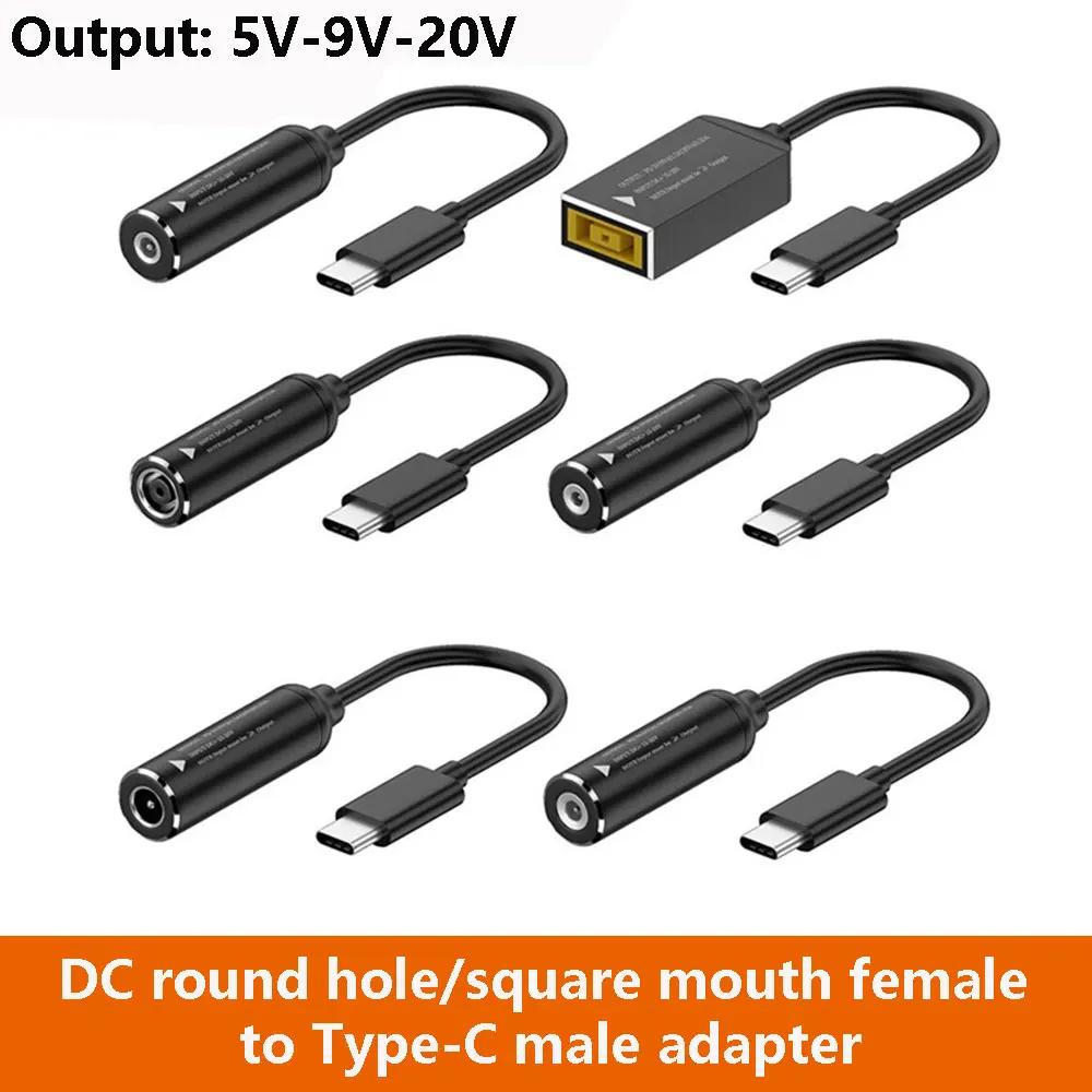 

DC to USB C PD 65W Fast Charging Cable Adapter Converter USB Type C PD Power Jack Connector for MacBook Lenovo Samsung Huawei