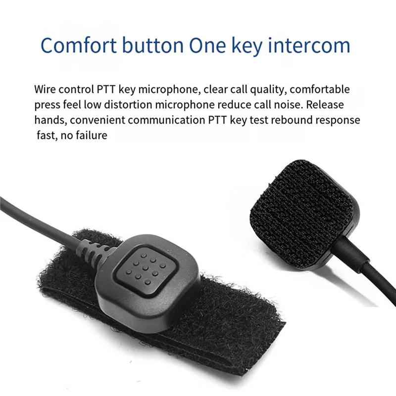 

FULL-Intercom Throat Microphone Headset Throat Vibration For Baofeng BF-UV5R 888S 82 Throat-Controlled Air Duct Headset