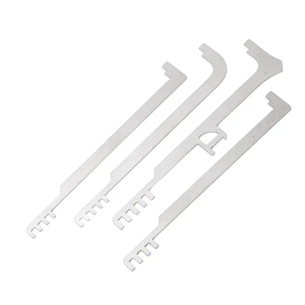4PCS Fire Service Metal Tooth Tool Pick Comb Portable Lock Tool Hand Pick Ergonomic Set Professional Repair Comb T0B2