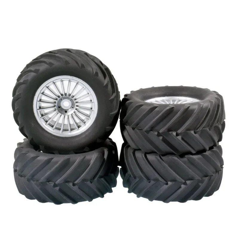4Pcs Snow Sand Tires Tyre Wheel for Wltoys 144001 124018 124016 124017 144010 124019 H16P H16E 1/14 1/16 1/18 RC Off-road Car view 4
