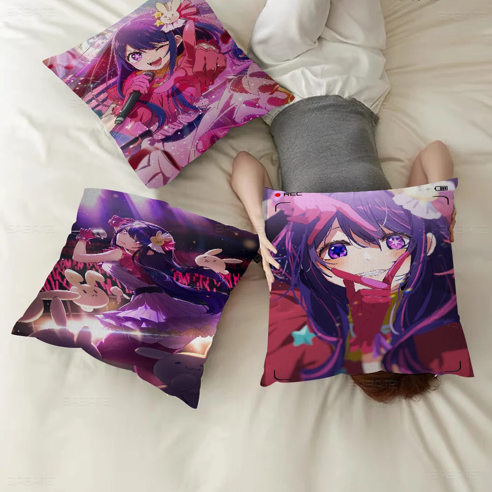 Аниме Oshi No Ko Hoshino Ai Ruby персонализированная картина текст домашние декоративные подушки подарки для дома 45x45 см