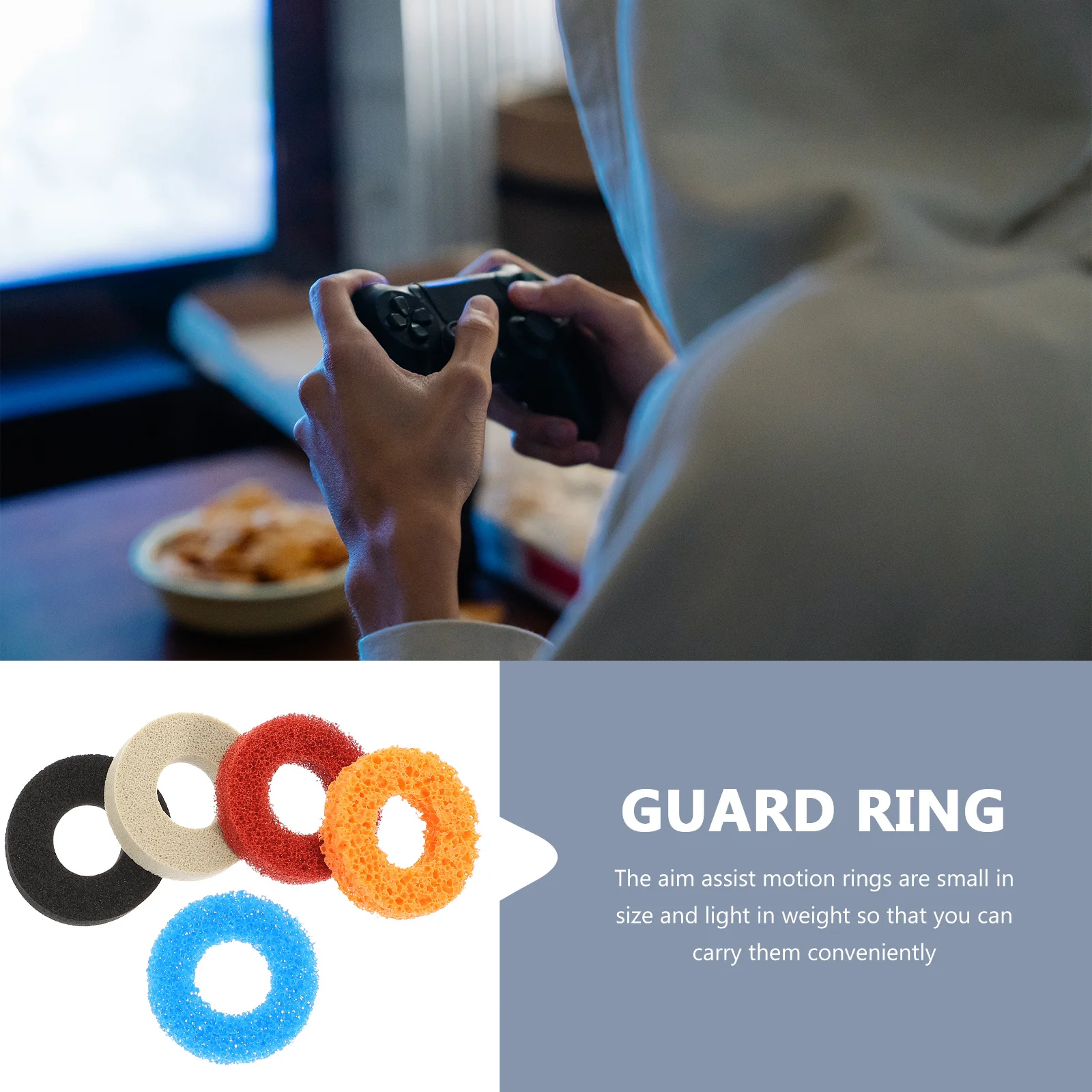 

5Pcs Protective Ring for Game Controller Soft Sponge Buffer Replacement Ring Improved Accuracy Lightweight Portable Motion