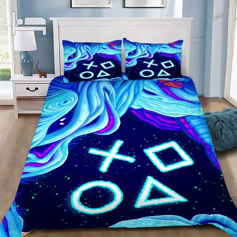 Duvet Cover Pillowcase Bedding Set PS4 PlayStations Adult Boy Girl Bedroom Decoration Children Gift Single Double Large Size