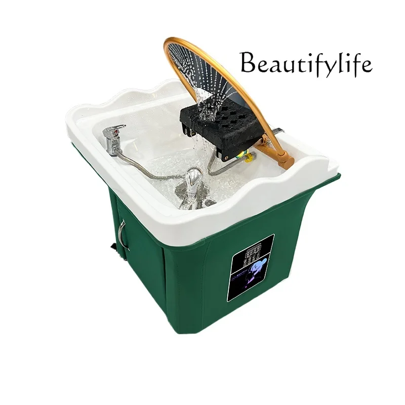 

Movable shampoo basin Constant temperature water circulation head therapy Fumigation mobile head basin