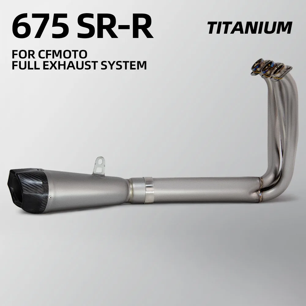 For CFMOTO 675SR-R 675SRR 675NK 2024 2025 Motorcycle Exhaust Modified Full Titanium System Racing Front Pipe Arro Carbon Muffler