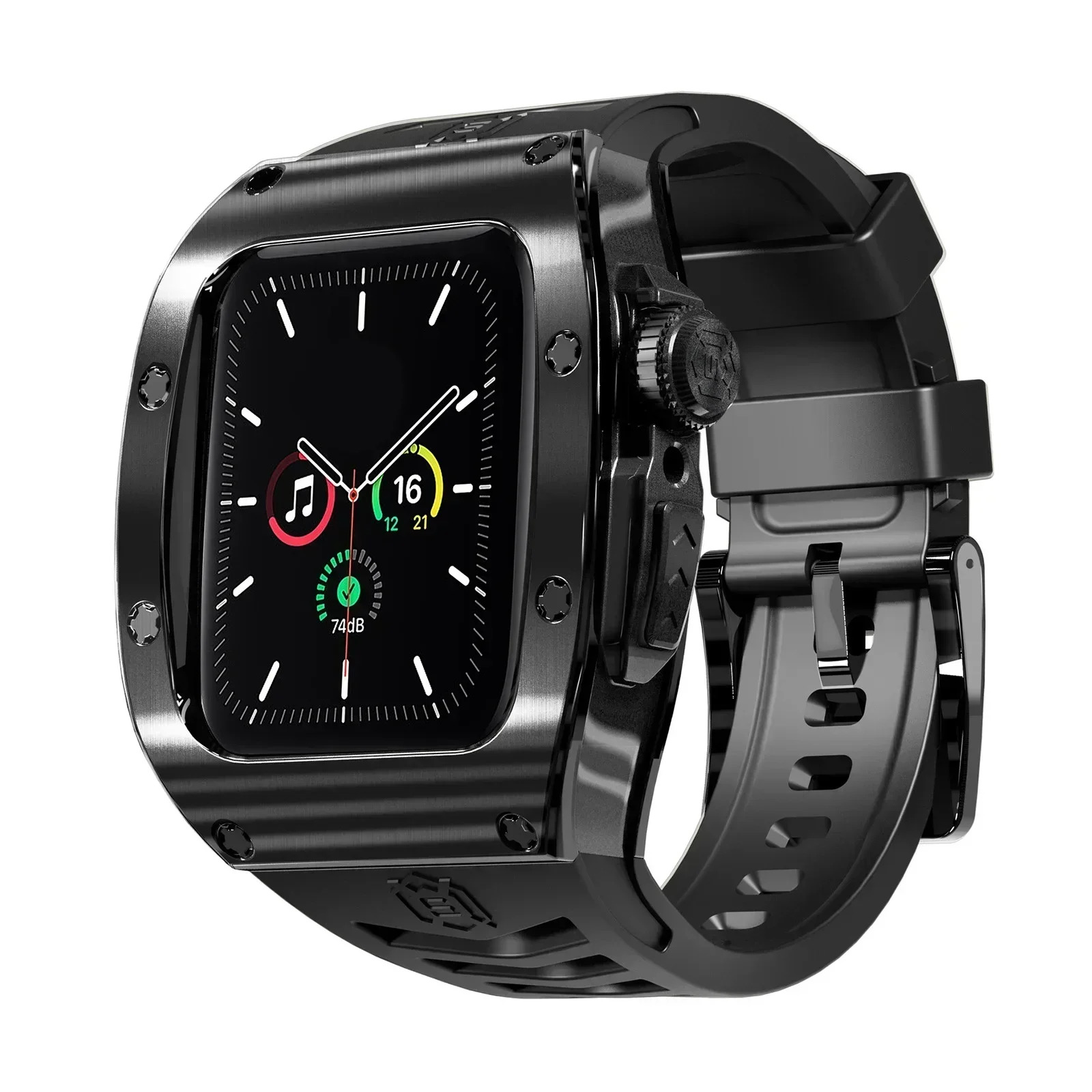 Luxuriöses Modifikationsset für Apple Watch Ultra 2 49 mm, Edelstahlgehäuse für IWatch 9 8 7 6 45 mm 44 mm Sportarmband-Ersatz – Detail 16