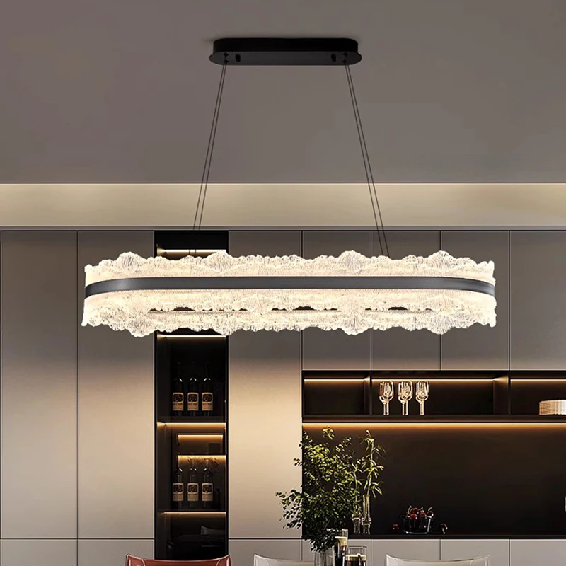 

Modern Ellipse Simple Living Room Acrylic Dimmable Ceiling Lamp Hanging Light Led Chandeliers for Living Room Indoor Lightin