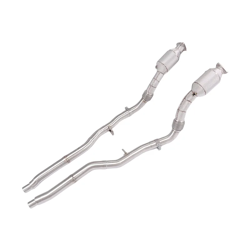High-Performance for Audi A6 C6 3.0T Muffler Stainless Steel Exhaust Catted Downpipe System Front Pipe for Vehicles