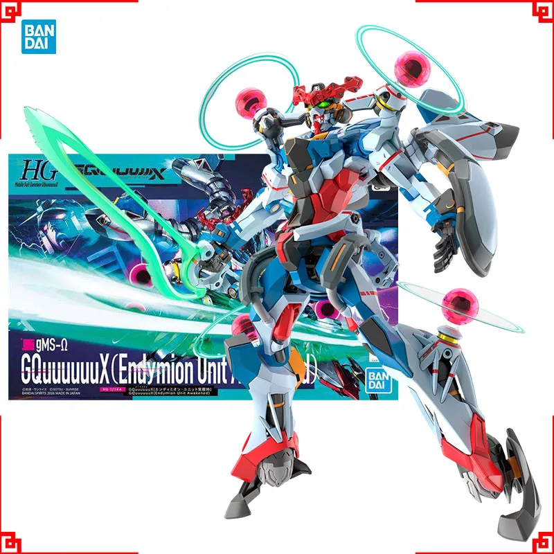 

Набор для сборки модели Gundam Bandai HG GQuuuuuuX Endymion Unit Aqakened, аниме-фигурки, гунpla, конструктор, фигурка Gundam, игрушка, подарок
