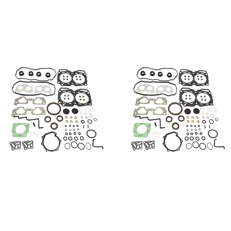 

2X Engine Overhaul Gasket Sets 10105-AB160 For Subaru Forester Legacy Outback 2.5I 2006-2010 EJ25 Engine Repair Kit